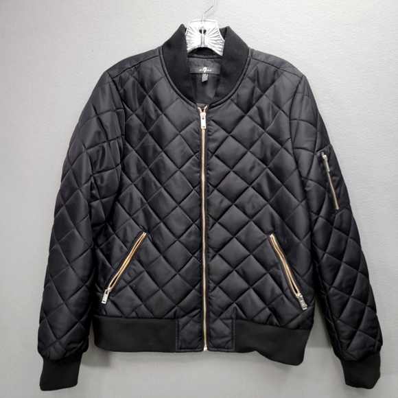 7 For All Mankind Jackets & Blazers - 7 FOR ALL MANKIND QUILTED BOMBER JACKET, SIZE L